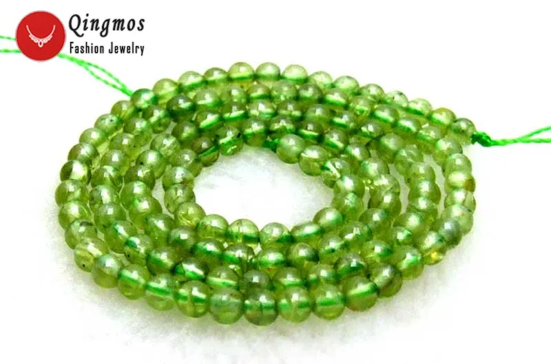 Купить qingmos натуральные 4 мм круглые зеленые искусственные камни