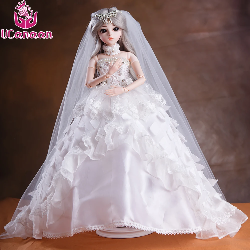 UCanaan 1 3 Gadis BJD Boneka Dengan Pakaian Sepatu Wig Makeup