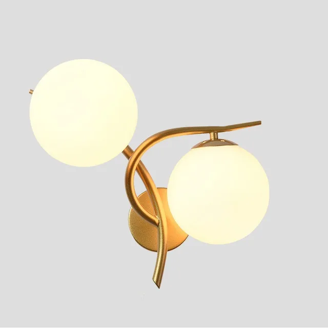 2018 Modern Minimalist Nordic Style Wall Lamp Double Gl Ball 2018 Modern Minimalist Nordic Style Wall Lamp Double Gl Ball Light Indoor Home Fixtures Lighting Bedside Hallway Hotel