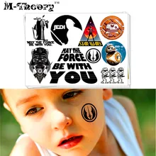 M theory Star Warriors Temporary Makeup 3d Fake Tattoos Sticker Tatouage Henna Tatuagem Body Art 3d