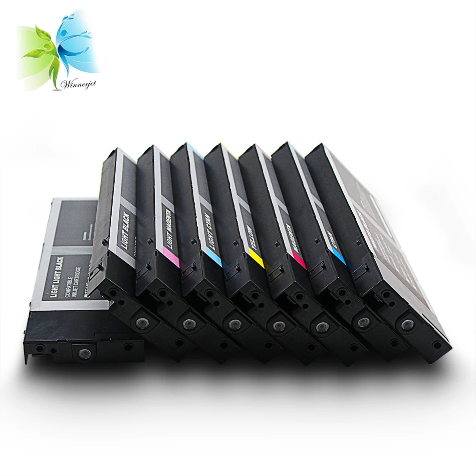 

Совместимый чернильный картридж Winnerjet 220 мл для картриджей Epson 7600 9600, чернильные картриджи с пигментными чернилами для принтера Epson 7 цветов