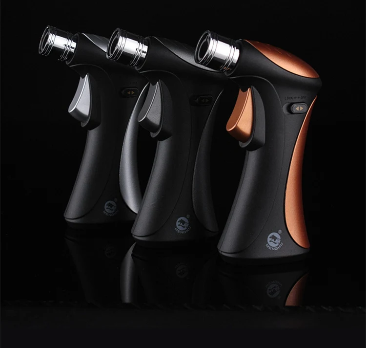 Spray Gun Jet Torch Turbo Butane Cigar Lighter Cigarette Accessories Windproof Safety Lock for Child Fire Ignition Burner