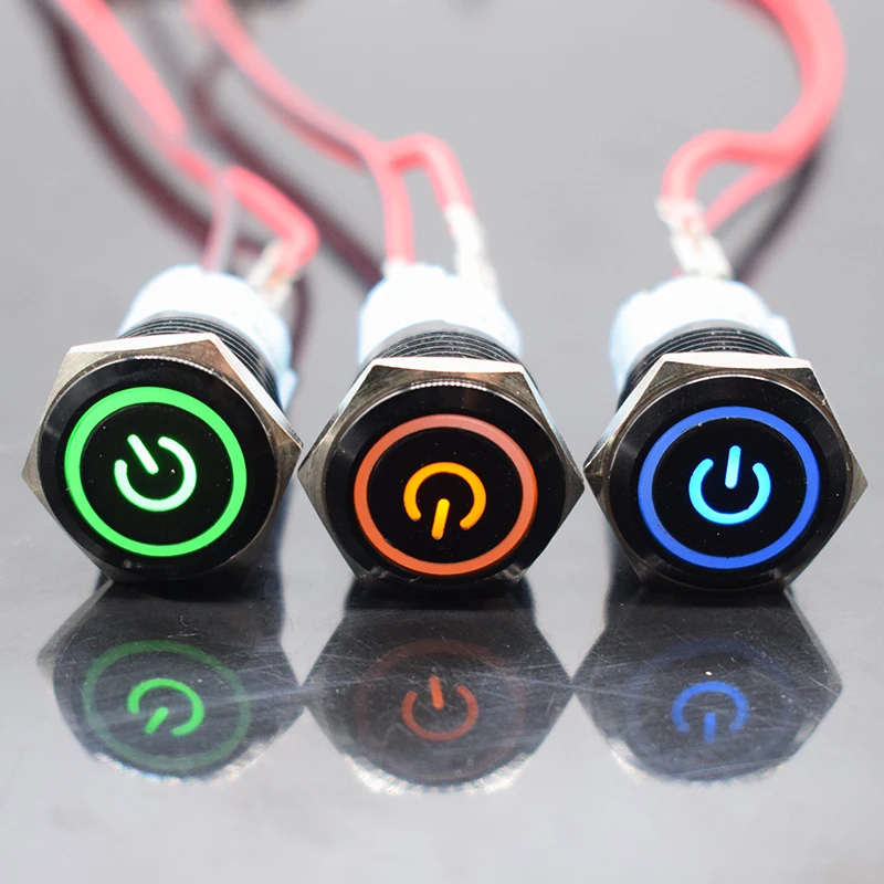 

1pcs/lot 16MM equipment computer car modified angel eye / speaker access control / doorbell zipper lock button