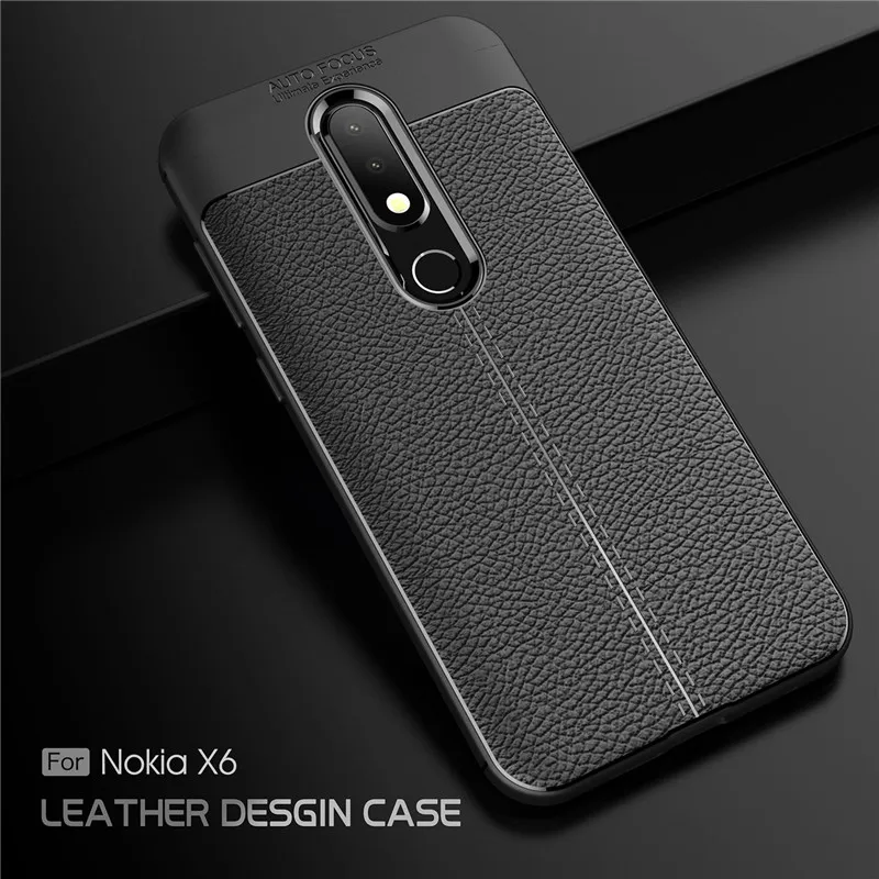 Beworlder For Nokia X6 Case Rubber Protective Soft Silicone Lichee ...