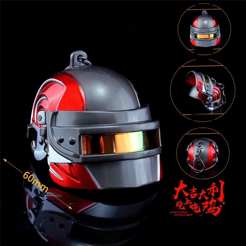  Game PUBG Playerunknown's Battlegrounds Cosplay Accessories Armor Level 3 Helmet Keychain Alloy Pro