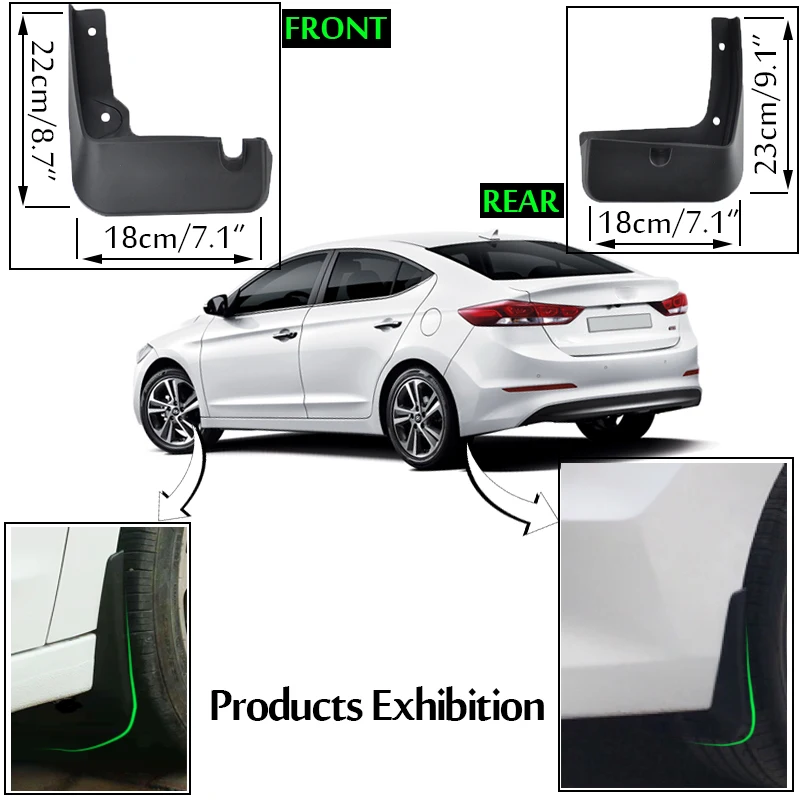 Брызговики для Hyundai Elantra Avante AD 2016 2018 седан передние и задние Бриджи 2017|flaps splash