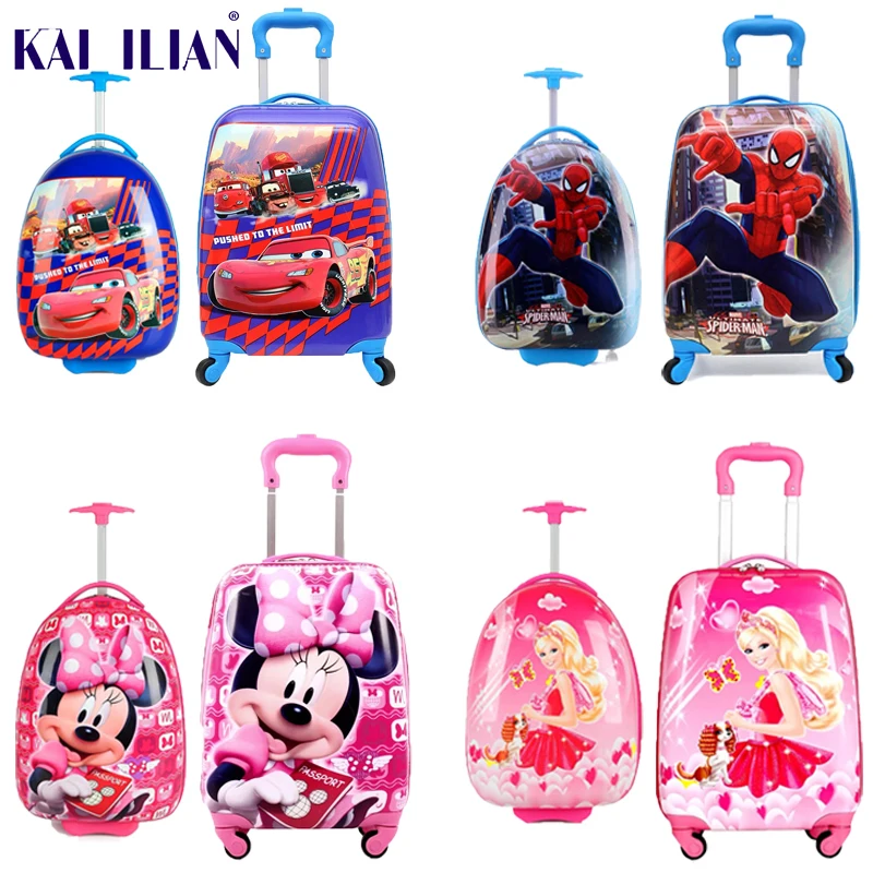 

New Children's Hardside Luggage Cartoon Suitcase Boy Boarding Rolling Luggage Student ABS trolley luggage for kids Wheeled Bag