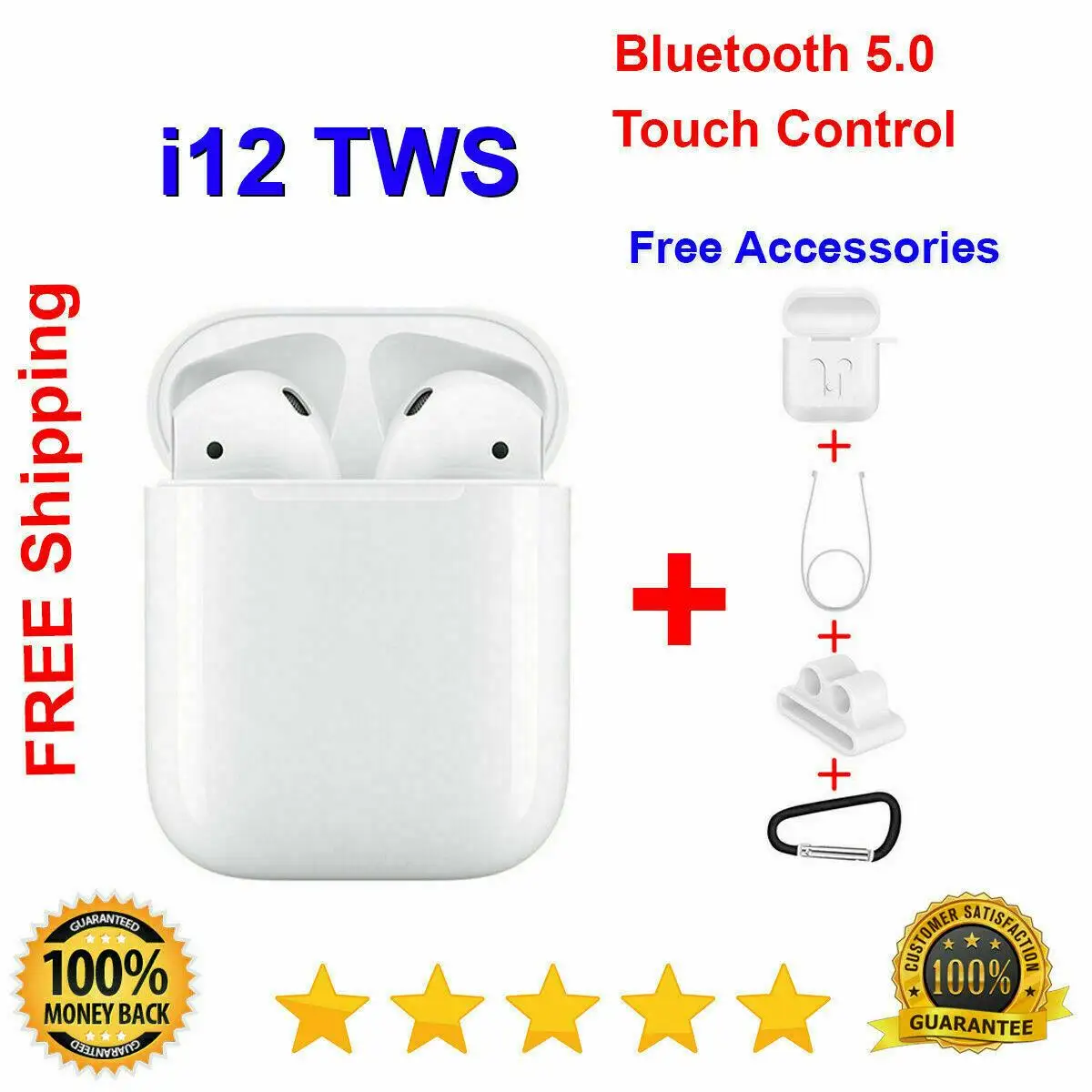 I12 mini tws Bluetooth 5,0 спортивные наушники с защитой от пота, настоящие беспроводные наушники для Iphone, samsung, sony, музыкальная стереогарнитура - Цвет: Белый