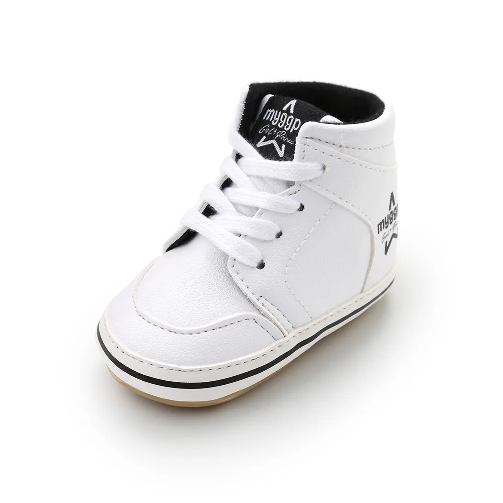 Высокие ботинки для маленьких мальчиков на шнуровке, нескользящая ...