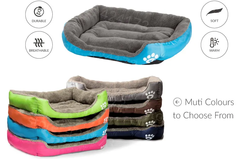 Большая кровать для собак, мягкая собачий домик, водонепроницаемая кровать для животных, теплый питомник, гнездо, плюс размер, щенок, mascotas, Прямая поставка