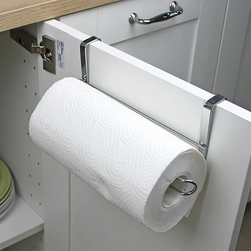 

Hook Type Kitchen Roll Paper Towel Holder Storage Rack Sundries Organizer Home Storage Tools Cabinet Cupboard Tissue Shelf #N
