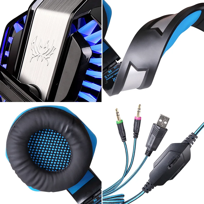 Игровые наушники KOTION EACH casque G2000 улучшенные лучшие геймерские стереонаушники с