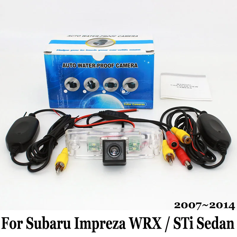 Автомобильная камера заднего вида для Subaru Impreza WRX / STi Sedan 2007 ~ 2014 RCA AUX Проводная или