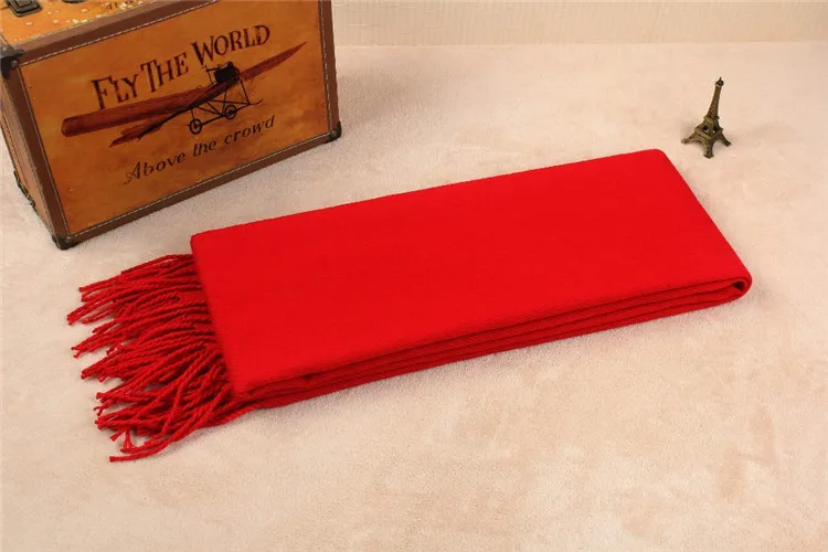 Красный 240*80 см женские шали из пашмины, зимний теплый шарф, кашемировый шарф, толстое широкое пончо, палантин с кисточками, большой шарф для женщин, Cachecol