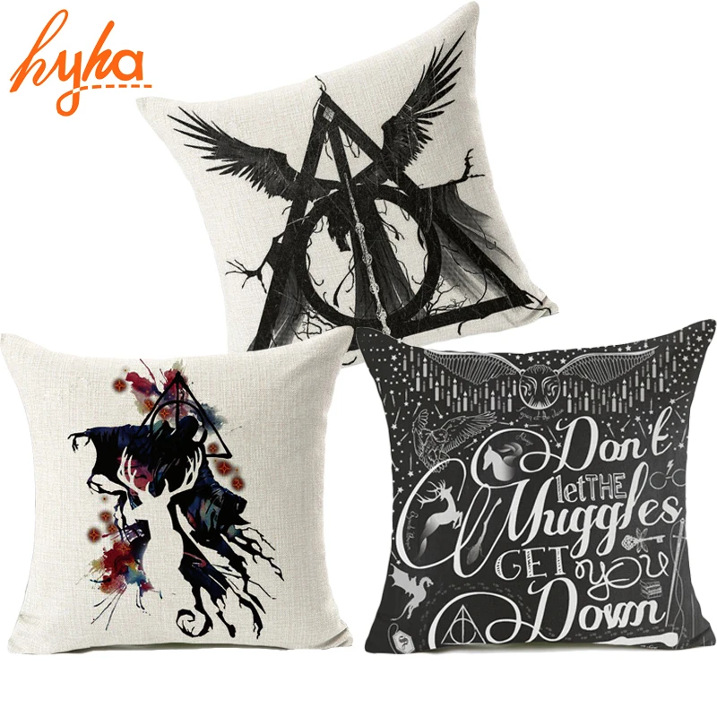 

Hyha Harry Potter Style Cushion Cover elk Pillow case Home Decorative Pillows Cover for Sofa Euro Pillow Home Decor