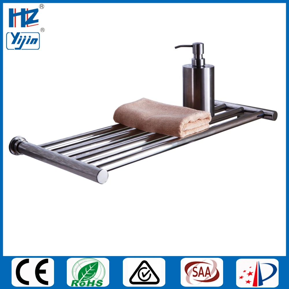 

2018 Free shipping heated towel rail Single layer electric towel warmer stainless steel 304 bathroom shelf dryer towels HZ-921