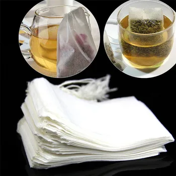 

TTLIFE Tea Bags 100 Pcs/Lot Bags For Tea Bag Infuser With String Heal Seal 5.5 x 7CM Sachet Filter Paper Teabags Empty Tea Bags