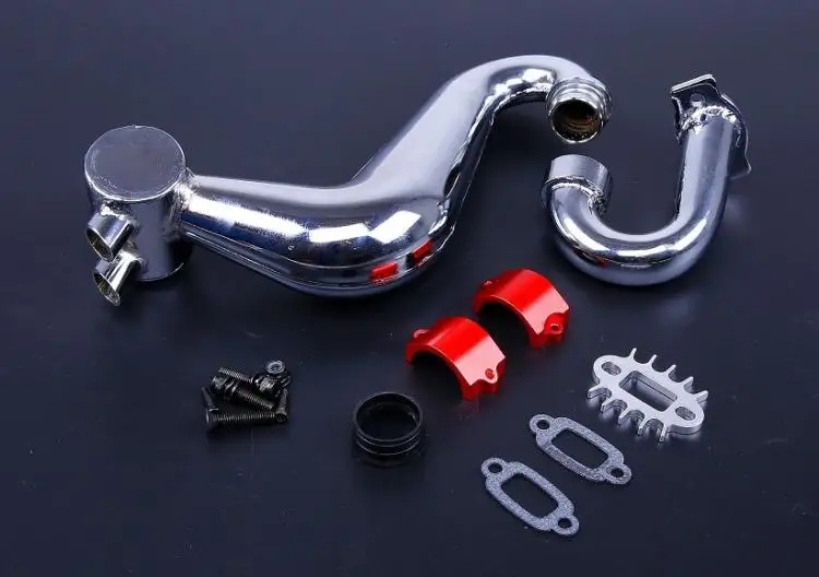 2018 Rovan Baja Tuned Pipe Silence Exhaust Pipe Set Baja Engine Spare Parts Hpi Km Baja 5b SS Pipe Up To 1 HP More Power   NEW