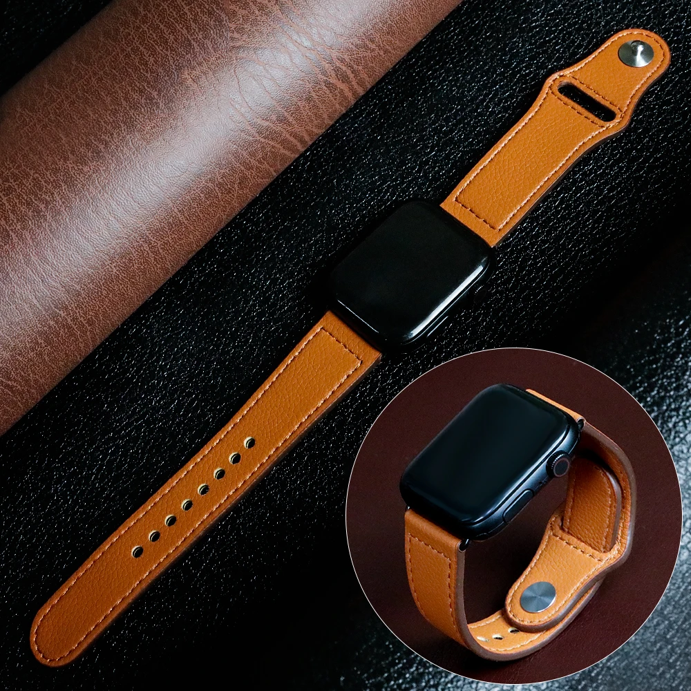 

Leather strap For apple watch 4 band 44mm/40mm iwatch band 38mm correa apple watch 42mm pulseira bracelet belt watchband 4/3/2/1