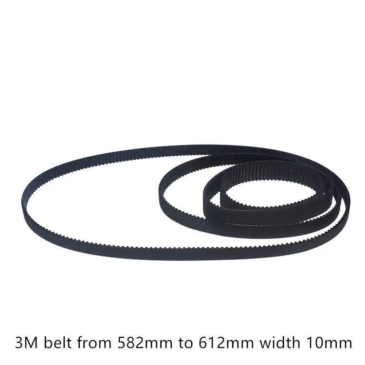

HTD 3M Timing belt length from 582mm to 612mm width 9mm 10mm Rubber HTD3M synchronous 582-3M 612-3M closed-loop