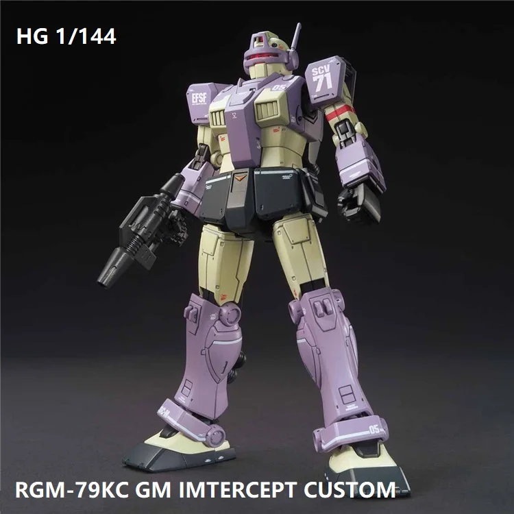 

Original Gundam HG 1/144 Model RGM-79KC GM INTERCEPT CUSTOM GUNDAM Mobile Suit THE ORIGIN GTO Kids Toys With Holder
