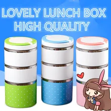 Fashion Lunch Box Bento Thermos Flask Heated Container for Food Stainless Steel Table Ware Storage Lunch