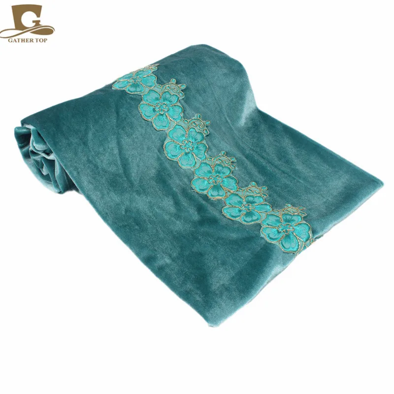 Flor de Veludo Novo Luxo Nigeriano Turbante Cabeça Longa Envoltório Headwrap Elegante Lenço Hijab Boné 3d 18 Acessórios para cabelo (mulheres)
