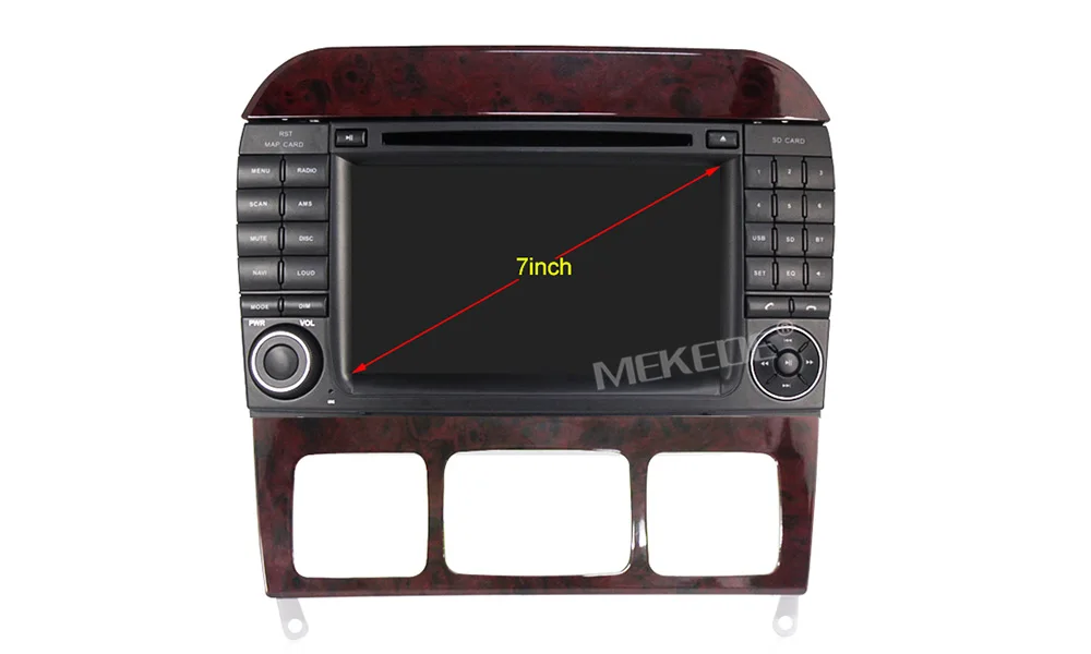 Excellent MEKEDE Car Multimedia Player dvd automotivo Radio GPS 2 din Android 9.1 For Mercedes/Benz/S320/S350/W220/W215/CL600 4G Wifi DVR 8