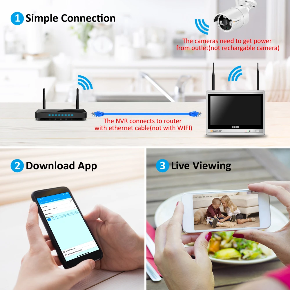 Einnov 5MP 4CH камера комплект Wifi безопасности CCTV H.265 система видеонаблюдения Открытый