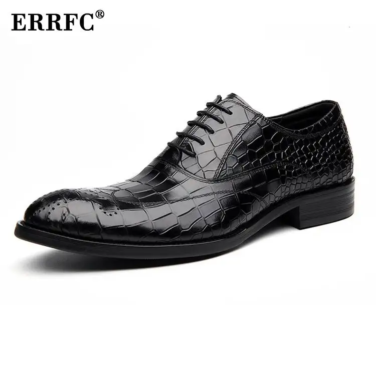 Dedo Vinho O Para Escritório Rendas Serpente Até Vestir Calçado Designer vermelho Da Python Moda Redondo Negros Pé Do Homens Preto Sapatos De Couro Lazer Padrão Errfc qTCw40C