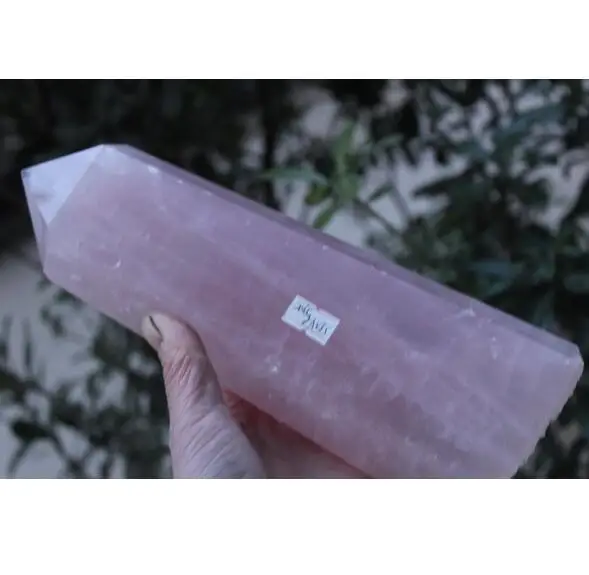 

free shipping wangfafa8800002053++NATURAL rose quartz CRYSTAL POINT HEALING WAND a485