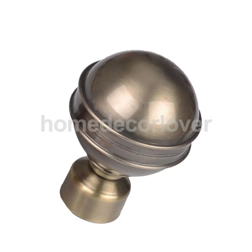 1 Piece Retro Curtain Pole Rod Finials Ends Heads 28mm