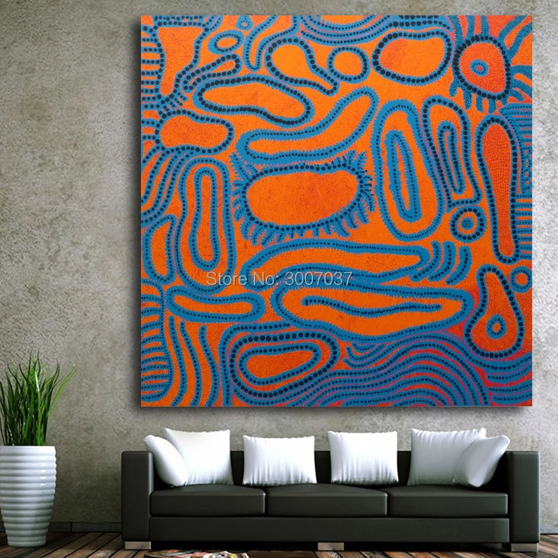 Blue circle Abstract picture of Wall Painting Home Decorative Art Picture on Canvas Painting Handmade Yayoi Kusama Oil Painting Blue circle Abstract picture of Wall Painting Home Decorative Art Picture on Canvas Painting Handmade Yayoi Kusama Oil Painting