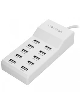 

10 USB Port travel Home Wall Fast Quick Charger Adaptor AC To USB power socket Station For phone tablet-US Plug