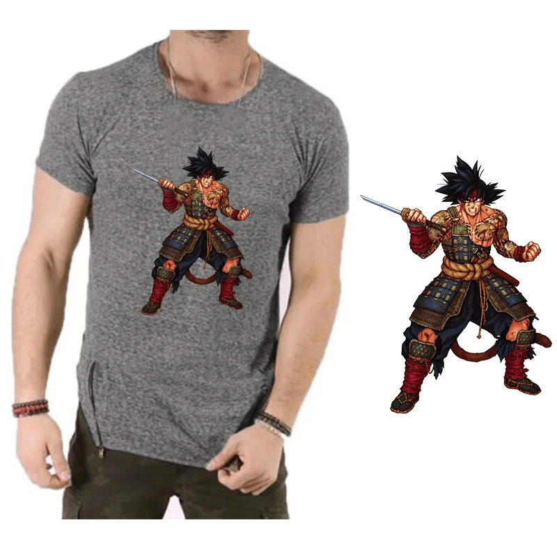 Saiyan Sun Wukong глажка на теплообменнике печатные Патчи Наклейки для одежды футболки для мальчиков моющиеся DIY патчи Аппликации