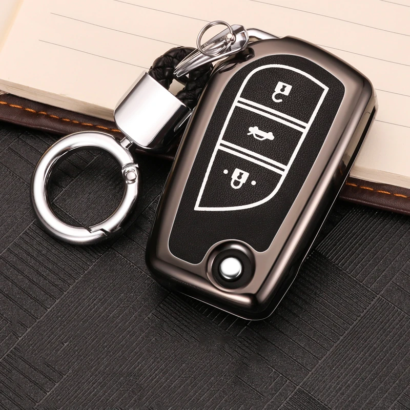 

Luminous Leather Car-Styling Key Cover Case For Toyota Corolla RAV4 Auris Avensis Camry Land Cruiser 200 Aygo Yaris Reiz Crown