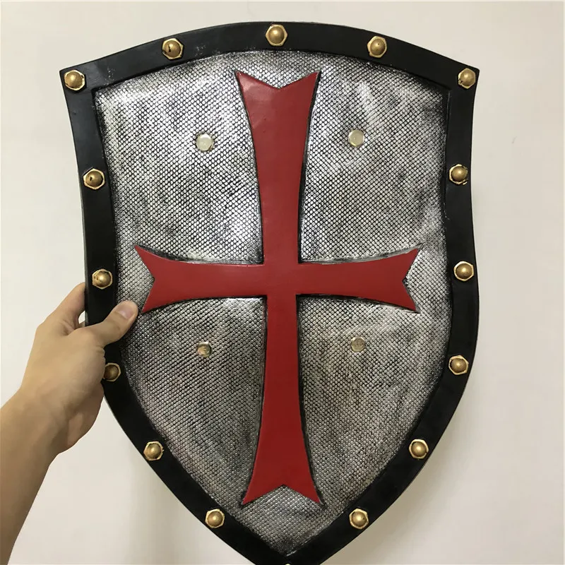 

Movie Game Anime 1:1 Red Crusader Pope Knight WOW Shield Action Figure Model Halloween Cosplay Prop PU Weapon Kids Role Gift