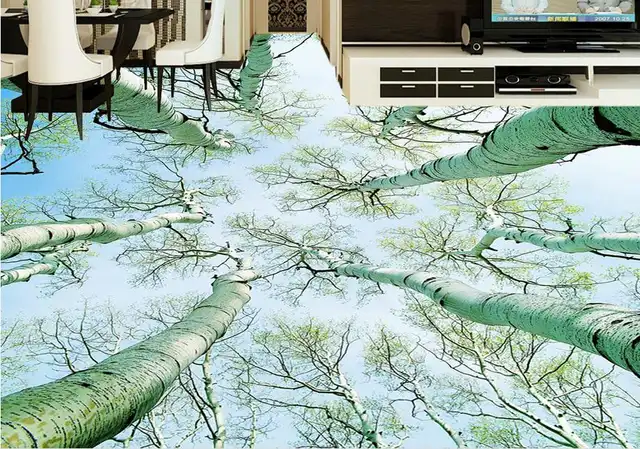 Vinyl Flooring Wallpaper Roll Size Beautiful Forest 3d Mural