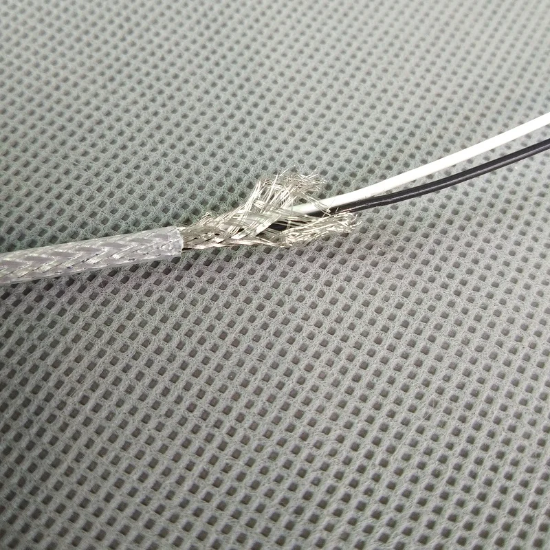 26AWG * 2C FEP изоляция + прозрачный экранированный ПВХ кабель электрическая Проводная