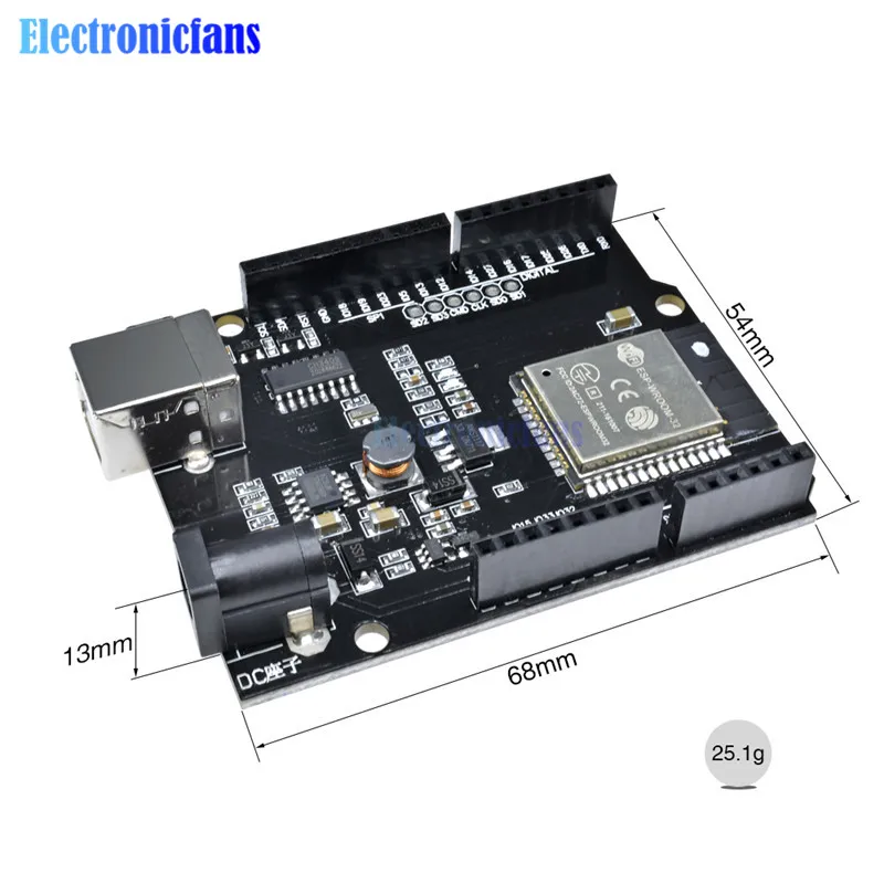 UNO D1 R32 ESP32 wifi макетная плата CH340 usb type B USB-B wifi Беспроводная Bluetooth для Arduino UNO R2 MEGA2560 R3 Wemos D1