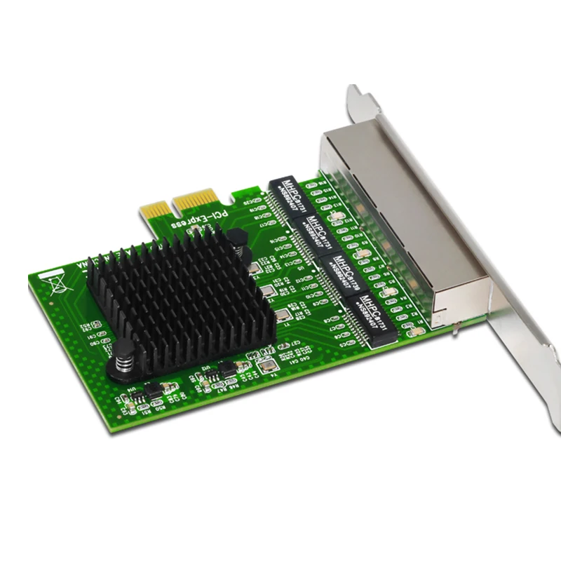 Сетевая карта 4 порта Gigabit Ethernet 10/100/1000M PCI E Express до 4x сетевая адаптер LAN для