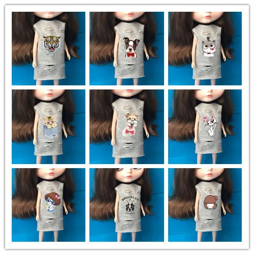 Футболка для кукол Blyth 30 см модная толстовка с капюшоном ob24 Azone Licca аксессуары