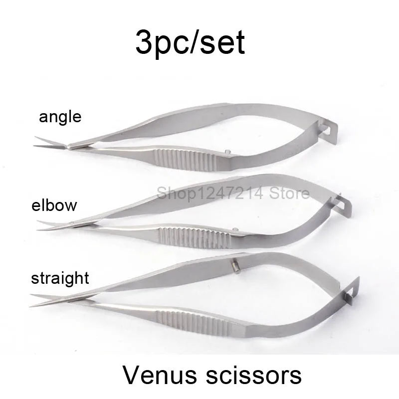 

Beauty & Health>> Makeup>> Makeup Tools 8.5cm Venus Ophthalmic Scissors Venus Iris Scissors 3pc/set