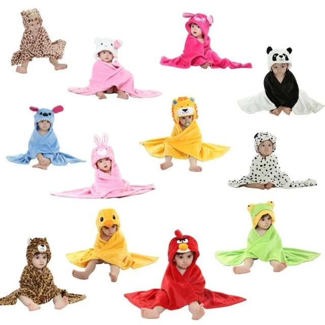 character hooded bath towels