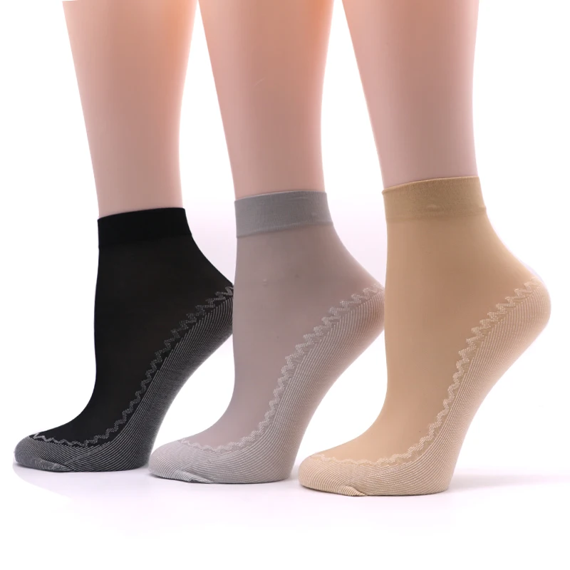 Efero носки для Для женщин пикантные носок с эффектом кружева дамы арт нейлон короткие носки сезон: весна–лето Модные дышащие носки Для женщин 5 пар