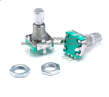 

Free shipping 10pcs/lot Rotary encoder switch EC11 five feet short handle 20MM FREE SHIPPING.