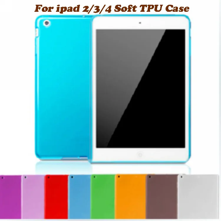 

For ipad 4 ipad 3 Candy Matte Soft TPU Gel Transparent Back Cover for Apple New iPad 2 3 4 with Retina Tablet Protective Case