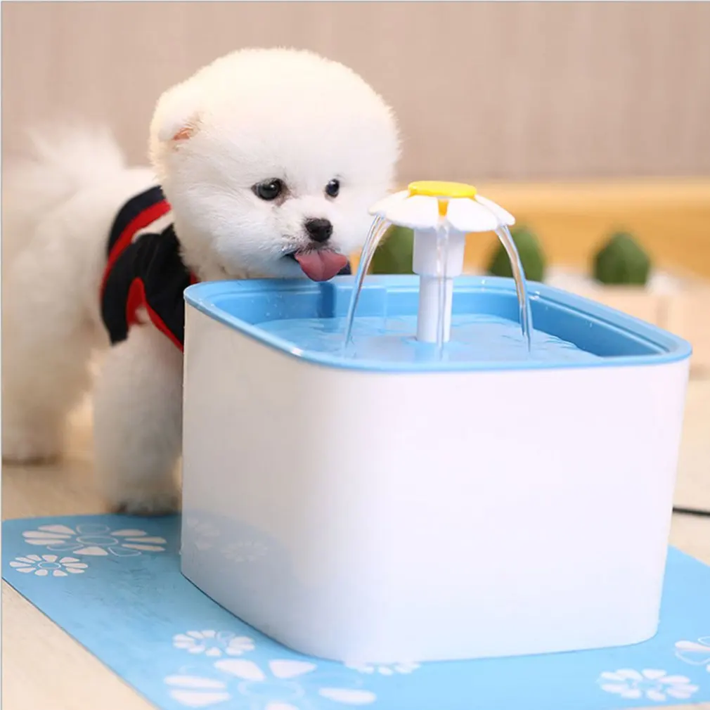 

1pc Pet Dog Cat Automatic Electric Drinking Bowl Filter 2L Water Fountain Electric Water Fountain Drinker Bowl Pet Blue