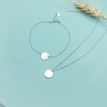 Браслет PINJEAS из стерлингового серебра 925 пробы с именами на заказ, ручная работа, сделай сам, буквенный штамп, начальный кулон, Штабелируемый браслет, ожерелье