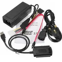 hdd כונן USB 2.0 ל IDE SATA 2.5 3.5 3 ב 1 כונן קשיח HD HDD ממיר מתאם כסף אביזרים כבלים (5)